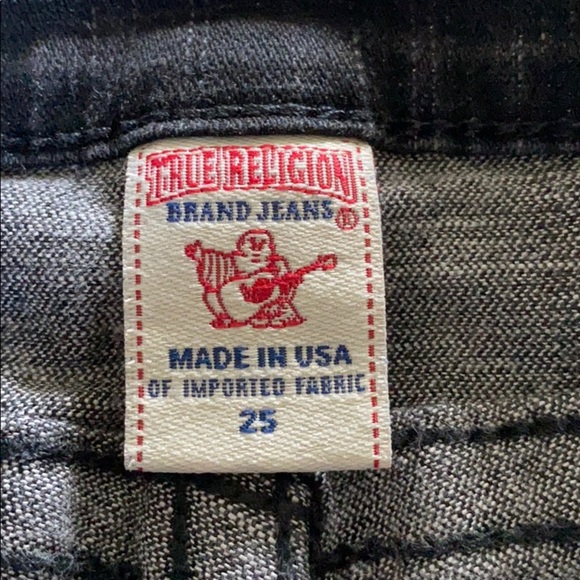 True Religion black jeans size 25 rhinestones - Picture 5 of 13